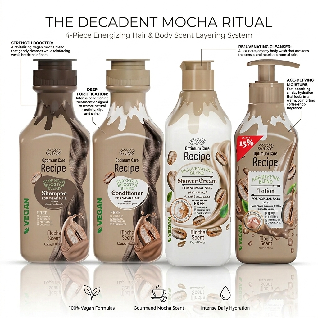 Eva Recipe Decadent Mocha Ritual | 4-Piece Hair Strength & Body Rejuvenation Set