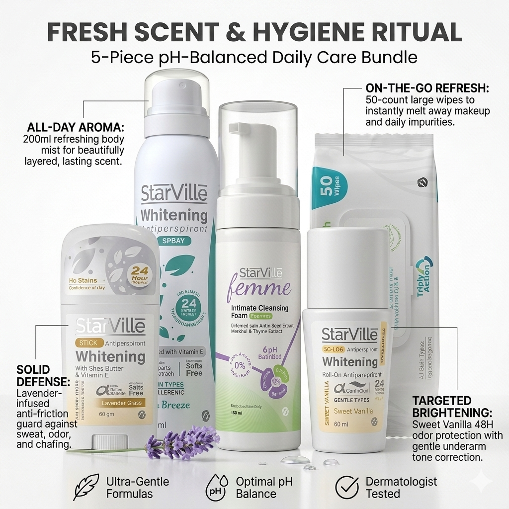 StarVille Fresh Scent & Hygiene Ritual | 5-Piece pH-Balanced Daily Care Bundle