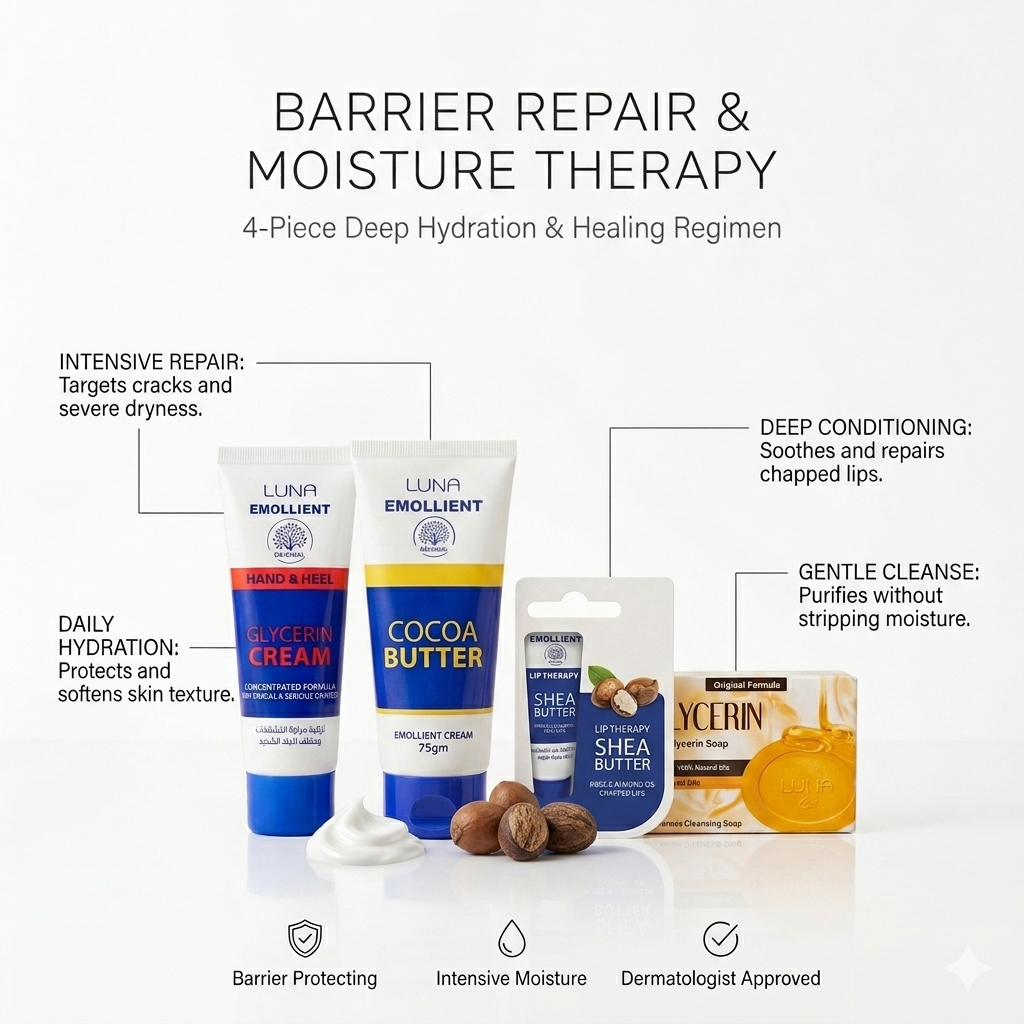 Luna Clinical Barrier Repair & Deep Moisture Therapy | 4-Piece Intense Hydration Routine