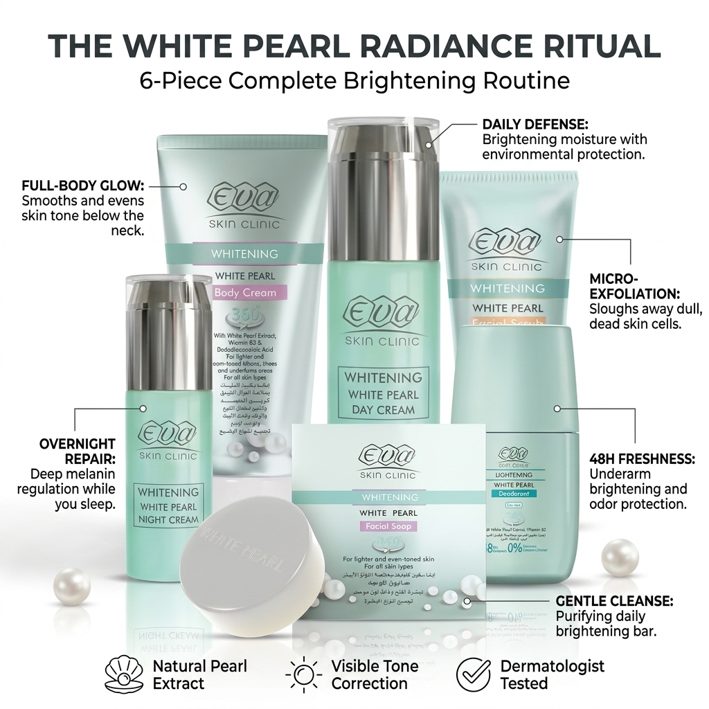 Eva Skin Clinic White Pearl Radiance Ritual | 6-Piece Complete Brightening Routine