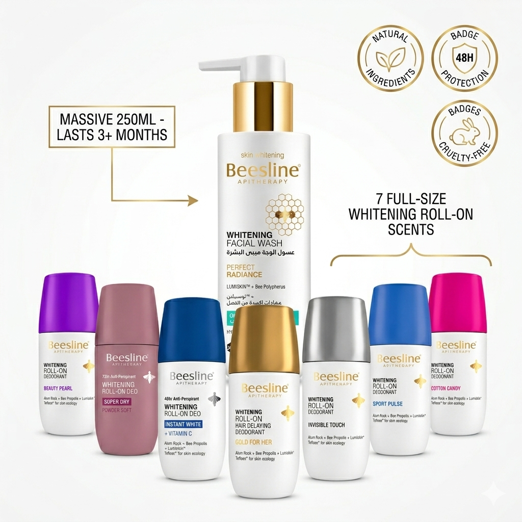 Beesline Master Collection | Whitening Cleanser & 7 Natural Aluminum-Free Deodorants